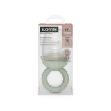 Suavinex Protezione da masticare per bambini Silicone alimentare con coperchio Facile da pulire Lavabile in lavastoviglie e adatta al congelatore Lenisce le gengive 6 mesi Verde