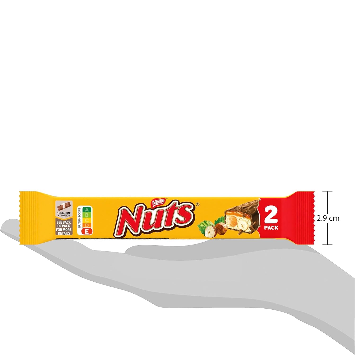Tavolette di cioccolato NESTLÉ 2Pack, i classici con nocciole intere e caramello ricoperti di cioccolato al latte, confezione da 24 (24 x 2 x 30g)