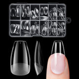 Unghie finte corte Ballerina 120 pezzi Colla su 12 misure Unghie artificiali corte Gel morbido Copertura completa Punte per unghie per unghie corte in gel S
