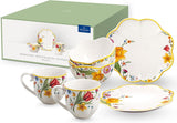 Villeroy & Boch - Servizio Colazione Spring Awakening per 2, 6 Pezzi, Servizio Piatti Pasqua, Colazione, Pasqua, Servizio Caffè, Piatti Primavera, Porcellana
