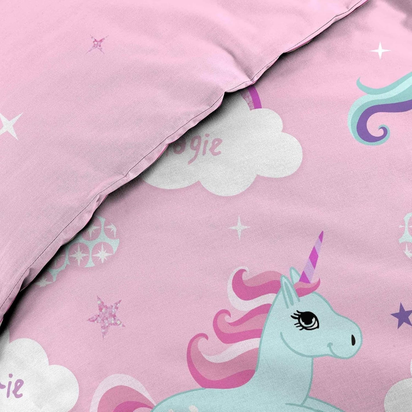 Lenzuola unicorno con federa, Lenzuola in cotone - bambini Naty Shop