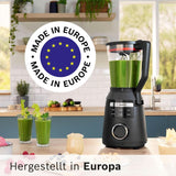 Robot da cucina ad alta velocità Vitapower Serie 6 MMBD665B1, 45.000 giri/min, 6 programmi Inkl Heiße Suppe & Reinigung, 2 L Mixbehälter, Stopfer, Spülmaschinenfeste Teile, Made in Europe, 1800W, Schwarz Kitchen Naty Shop