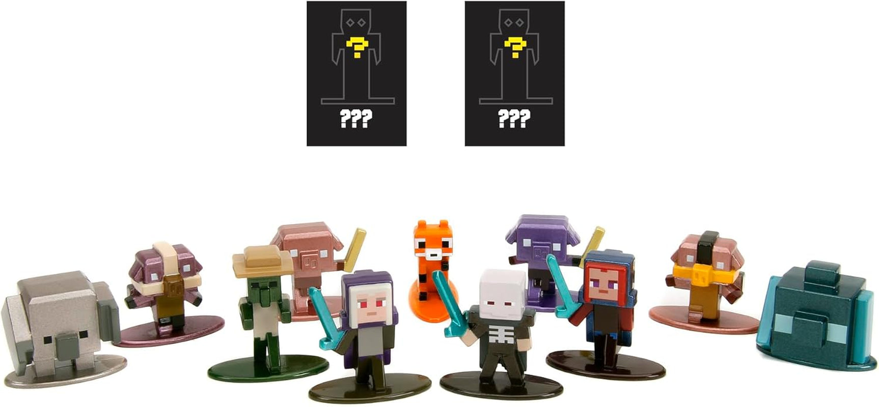 Jada Toys - Minecraft Blind Pack Nanofigs, Wave 2, Minecraft Legends Nano Metal Figura da collezione, Vari modelli, 4 cm, Età 3+, Action figure nere Naty Shop