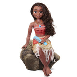 Disney Princess Vaiana, bambola da gioco da 80 cm, di Jakks Pacific, bambola mobile con spazzola per pettinare i riccioli ondulati, abito ispirato al film, collana con ciondolo staccabile Bambole Naty Shop