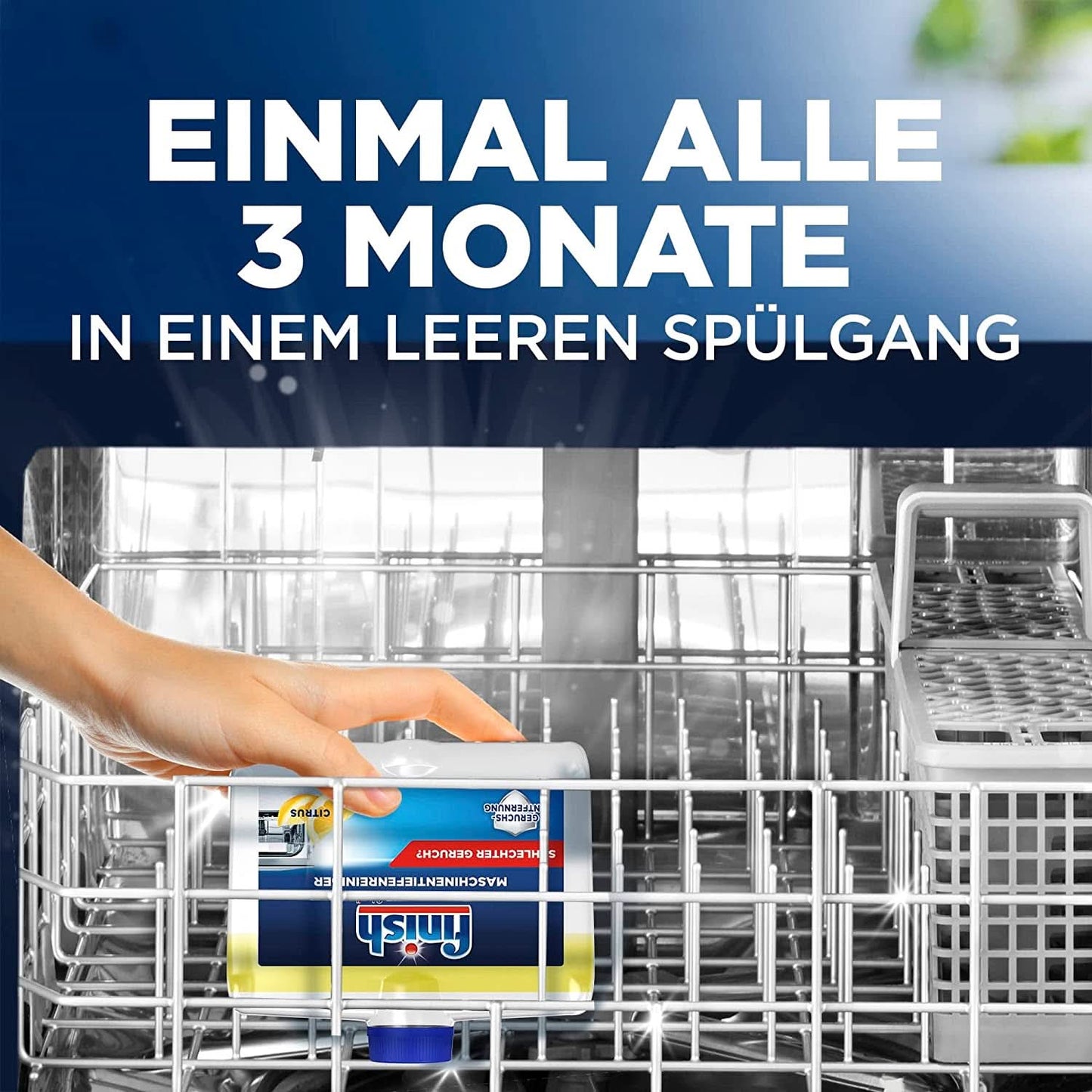 Finish Deep Machine Cleaner Citrus - detergente liquido per macchine contro calcare e grasso per una lavastoviglie pulita - confezione economica Naty Shop