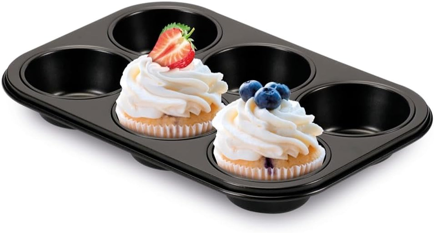 , Forma 6 muffin 18,5x27cm, nere Stampi e teglie per pasticceria Naty Shop