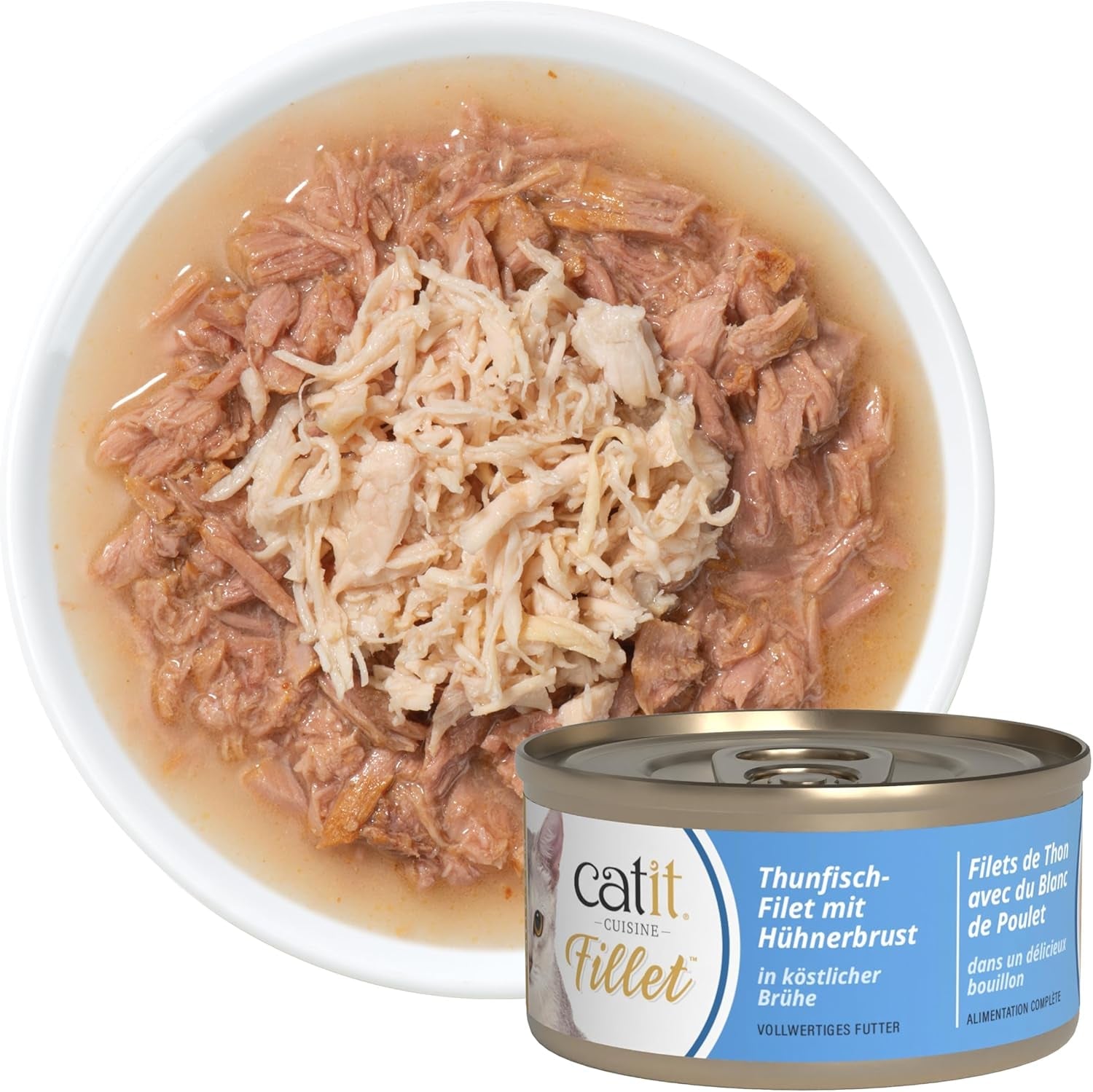 Catit Cuisine - Filetto di tonno con petto di pollo in Köstlicher Brühe, 75g
