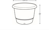 elho Amiga Round 30 - Vaso da fiori per interni ed esterni - 100% plastica riciclata - Ø 29,5 x H 20,2 cm - Beige/Beige fungo