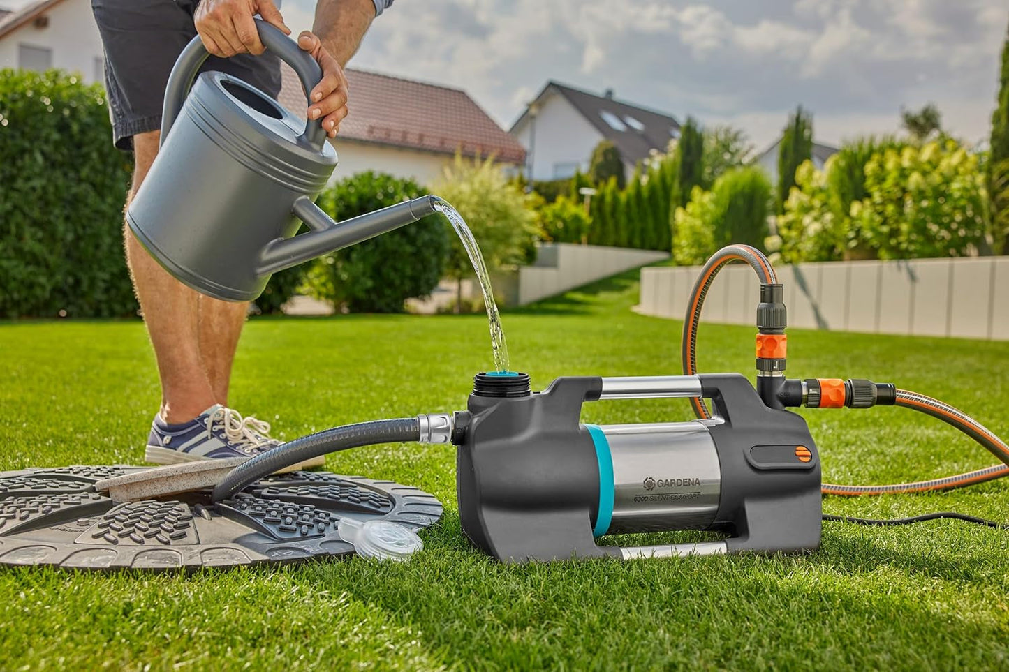Set aspirapolvere Gardena con tubo di aspirazione da 7 m, collegamento robusto, valvola antiriflusso, durevole e affidabile (09091-20)