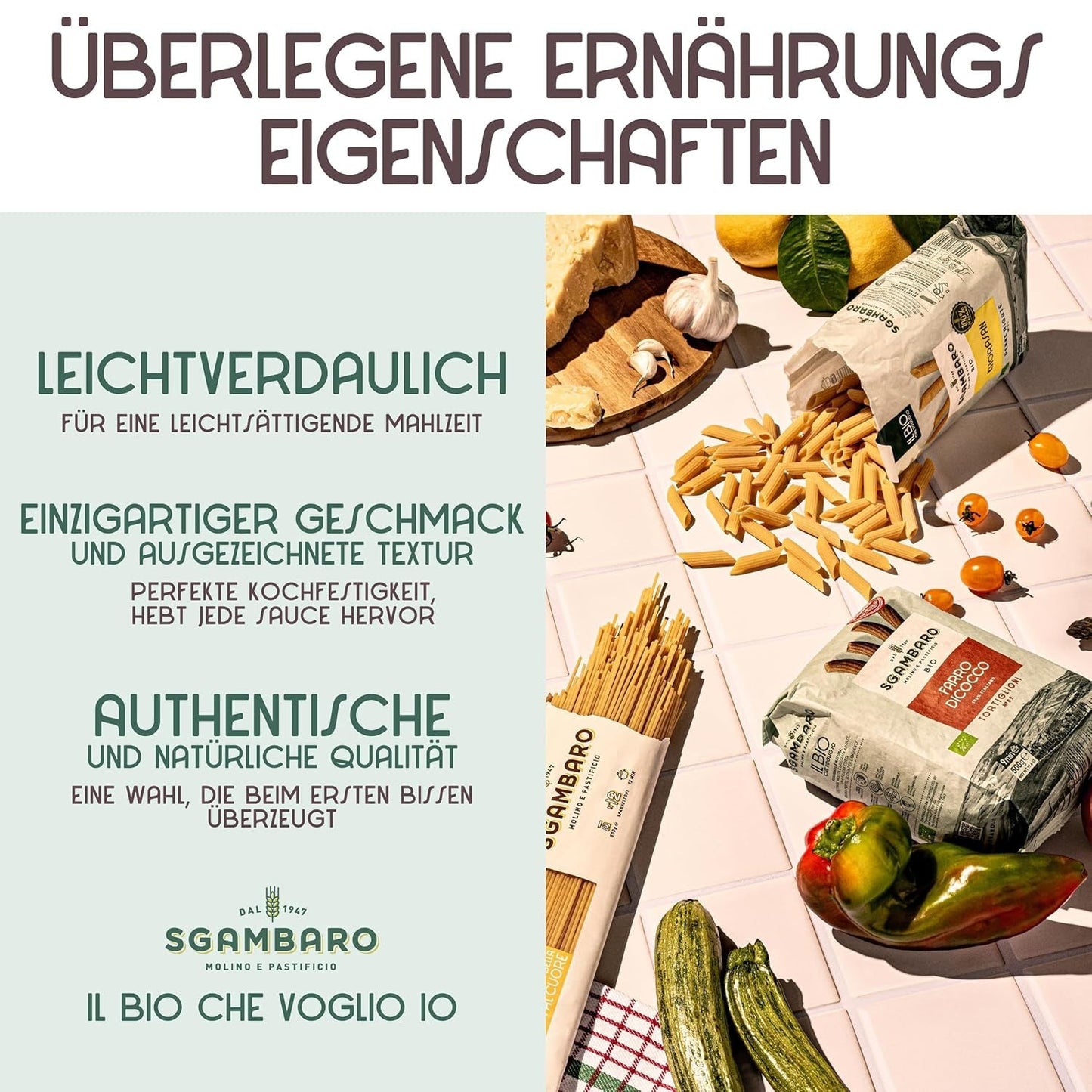 Penne Rigate Bio N.91 - 500g di Grano Khorasan - Grano antico, ricco di proteine, coltivato al 100% in Italia - Versatile in cucina e ricco di nutrienti