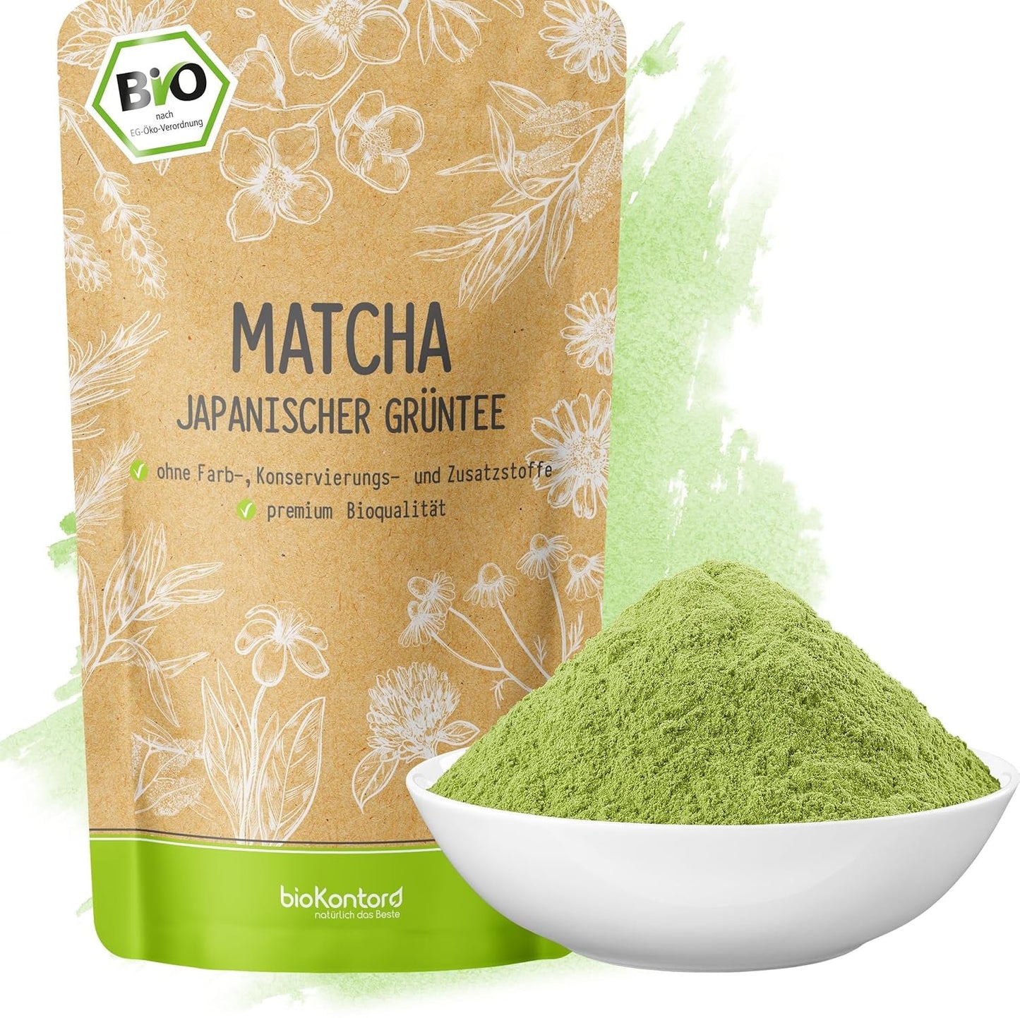 Polvere Matcha BIO 200 g I Senza additivi - 100% naturale I Tè Matcha giapponese premium I Tè verde in polvere di