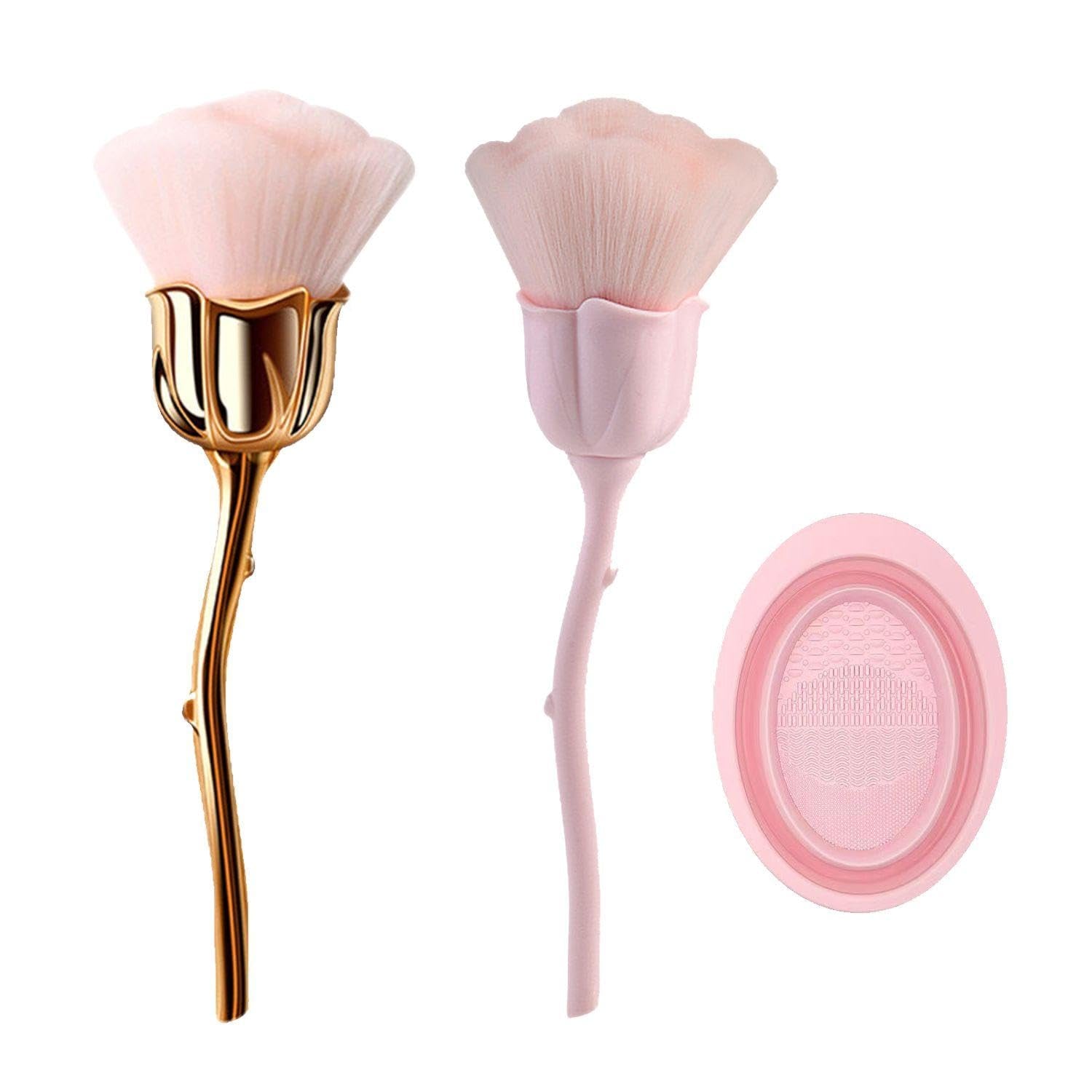 2 contenitori per il trucco dei blumen, 1 waschschüssel, pennelli per nail art, contenitori per il trucco del fondotinta, accessori per il trucco per nail art