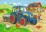 Ravensburger Puzzle per bambini - 07616 Cantiere e fattoria - Puzzle per bambini dai 3 anni, con 2X12 pezzi Puzzle Naty Shop
