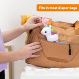 Bright Starts SootheMate Ciuccio in Peluche, Unicorno - Ciuccio staccabile a forma di ciuccio per neonati e bambini più grandi