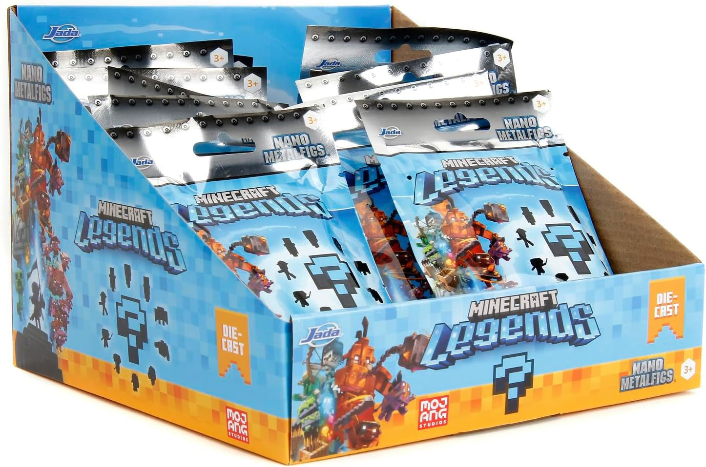 Jada Toys - Minecraft Blind Pack Nanofigs, Wave 2, Minecraft Legends Nano Metal Figura da collezione, Vari modelli, 4 cm, Età 3+, Action figure nere Naty Shop