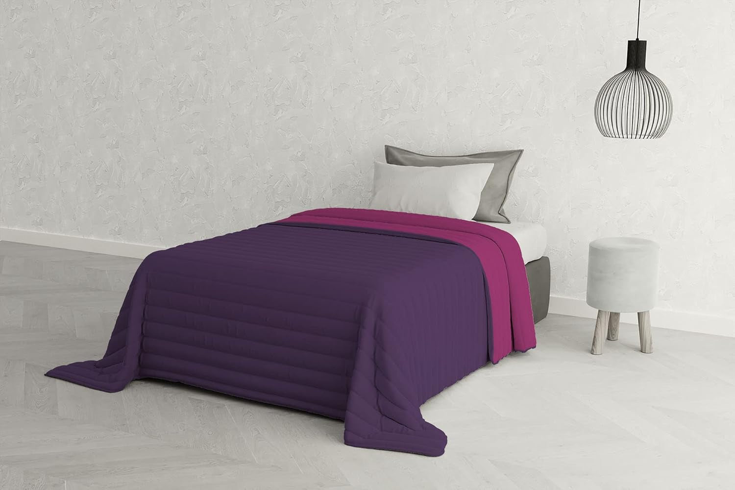 Biancheria da letto italiana Estivo letto singolo, lino, Acqua, 170 X 270 Cm Piumini e trapunte Naty Shop Viola/Fucsia 170 X 270 Cm