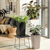 LECHUZA CUBICO Colore 30 grigio ardesia 13138, 29,5x29,5x56,5 cm