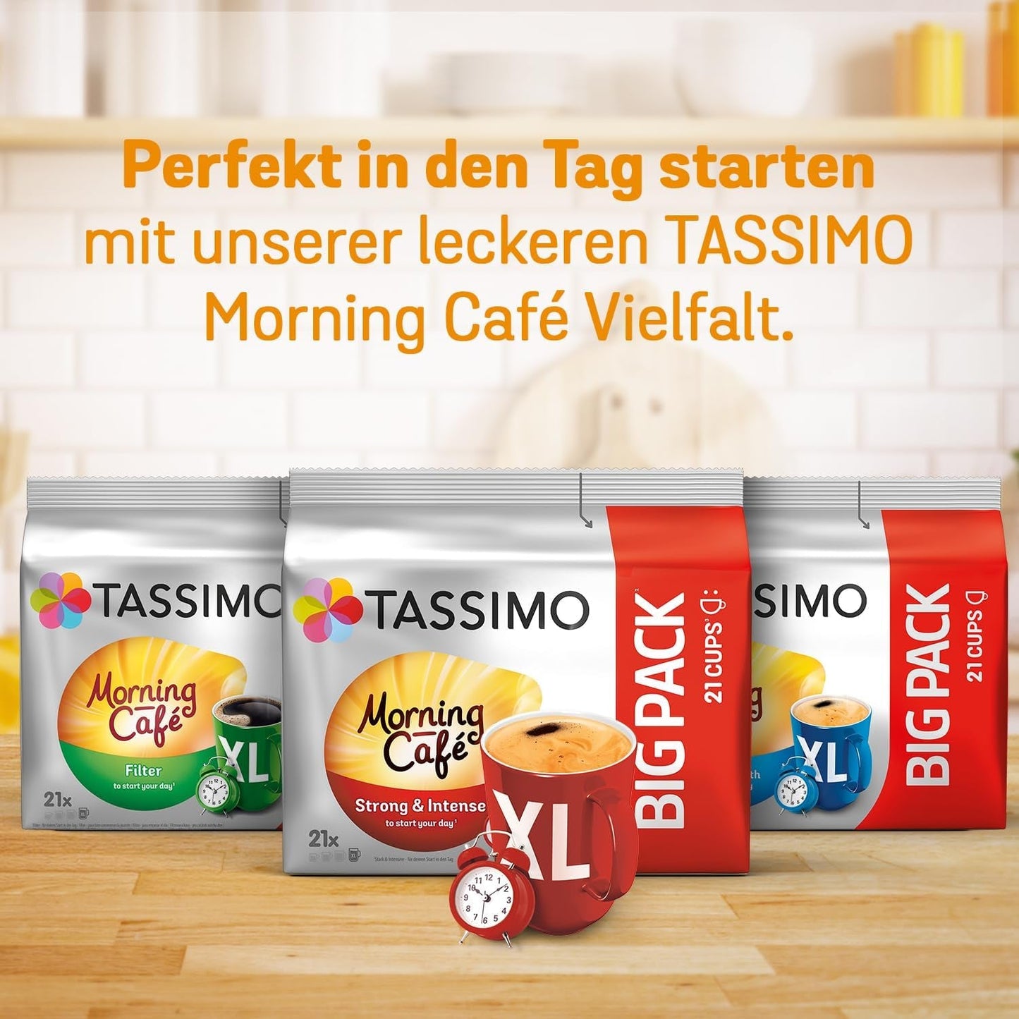 Tassimo Kapseln Moring Café XL Forte e intenso, confezione grande, 5 x 21 pastiglie, 105 Kaffeekapseln