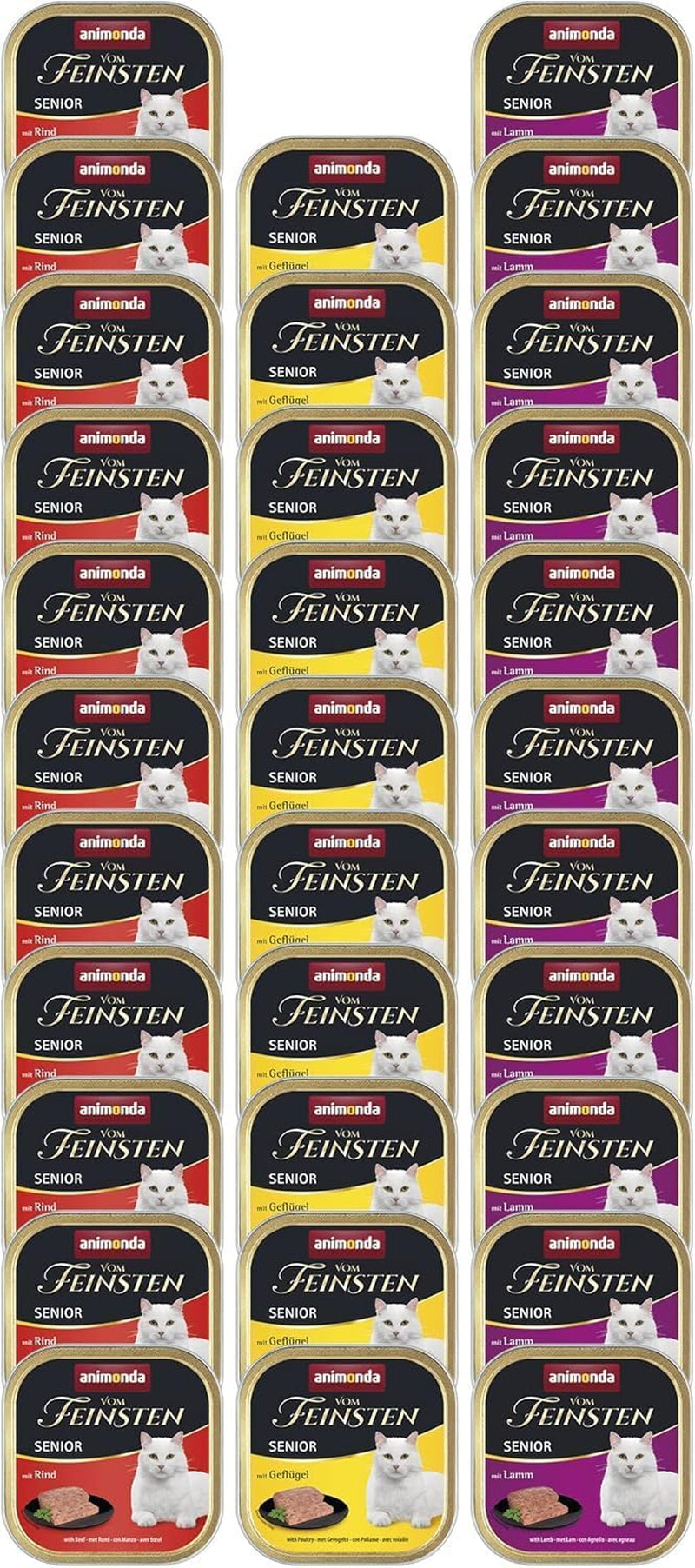 animonda vom Feinsten Senior, cibo umido per gatti anziani a partire da 7 anni, varietà per gatti anziani, 32 x 100 g