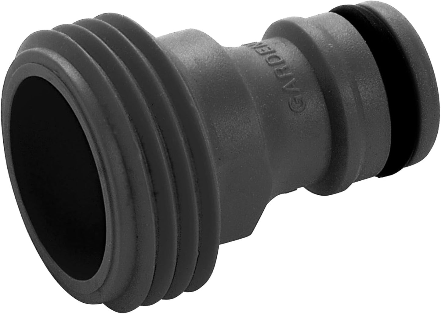 Adattatore per dispositivi Gardena: Collegamento al sistema originale Gardena per dispositivi di irrigazione con filettatura interna, adatto per filettatura 26,5 mm (G 3/4"), in scatola (2921-20), Nero