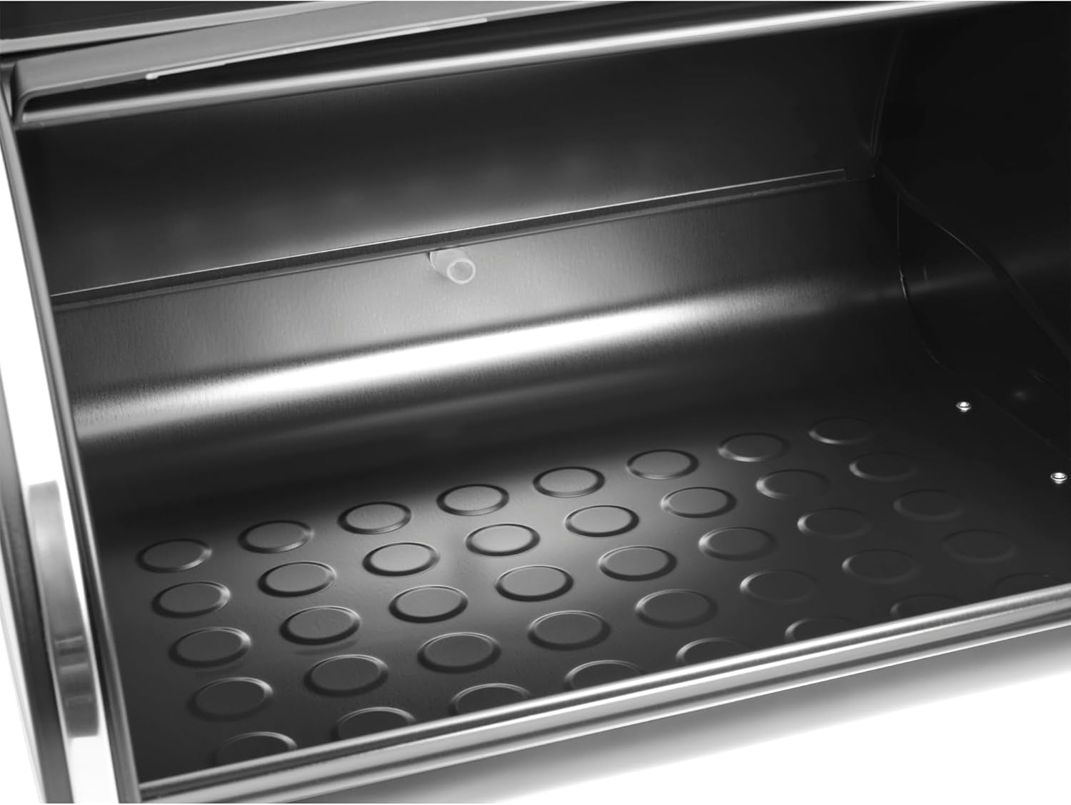 Brabantia portapane per rotoli - Contenitore compatto da banco per pane, bagel e panini con coperchio piatto, acciaio resistente - misura media - nero opaco Contenitori per alimenti Naty Shop
