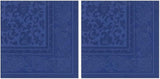 50 tovaglioli "ROYAL Collection" piega 1/4 40 Cm X 40 Cm blu scuro "Ornamenti"