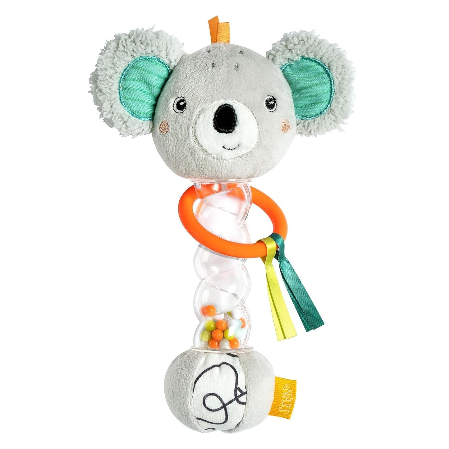 Topo Fehn Rainmaker - giocattolo motorio con campanello per afferrare e fare rumore - bastone con campanello promuove giocosamente i sensi e le capacità motorie - per neonati e bambini a partire da 0 mesi Baby Toys Naty Shop Koala