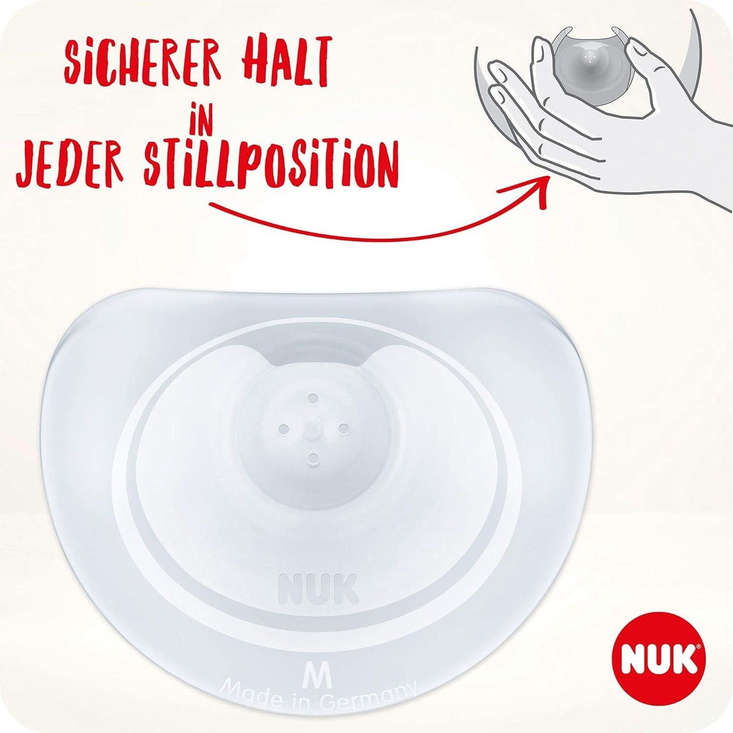 NUK Stillhütchen | Brusthütchen Zum Stillen | Schützt Vor Wunden Brustwarzen | Dünnes Silikon | Taglia M (20Mm) | Compreso Schutzdose | 2 Stück Alimenti per bambini e Accessori per l'allattamento al seno Naty Shop