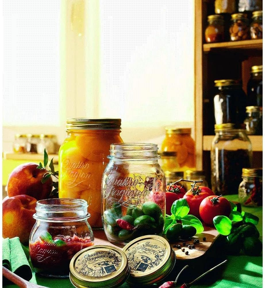 Bormioli QUATTRO STAGIONI barattolo conservazione 1 litro (confezione da 2) Scatole conservazione alimenti Naty Shop