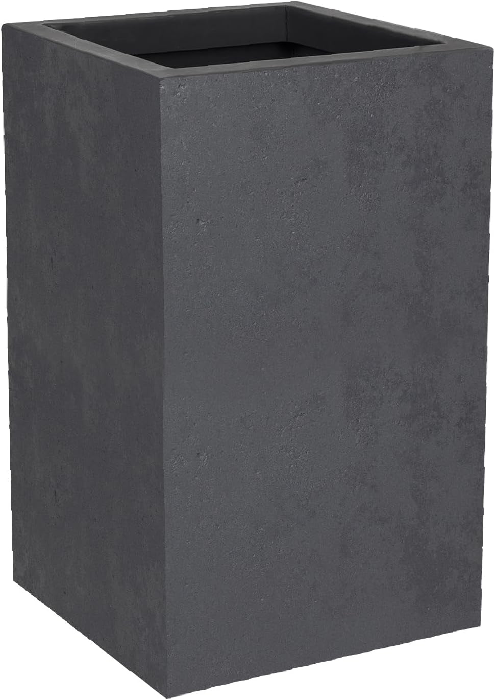 Vaso da fiori Basalt Up, quadrato, alto, 36 l, aspetto cemento, parete liscia, serbatoio dell'acqua, 29,5 x 29,5 x 49,5 cm, grigio antracite