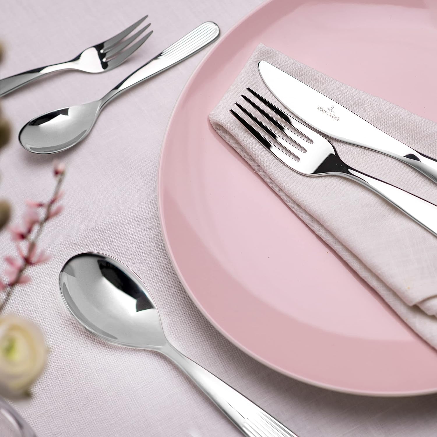 Villeroy & Boch - Rose Garden set posate 24 pezzi, acciaio inox Kitchen Naty Shop