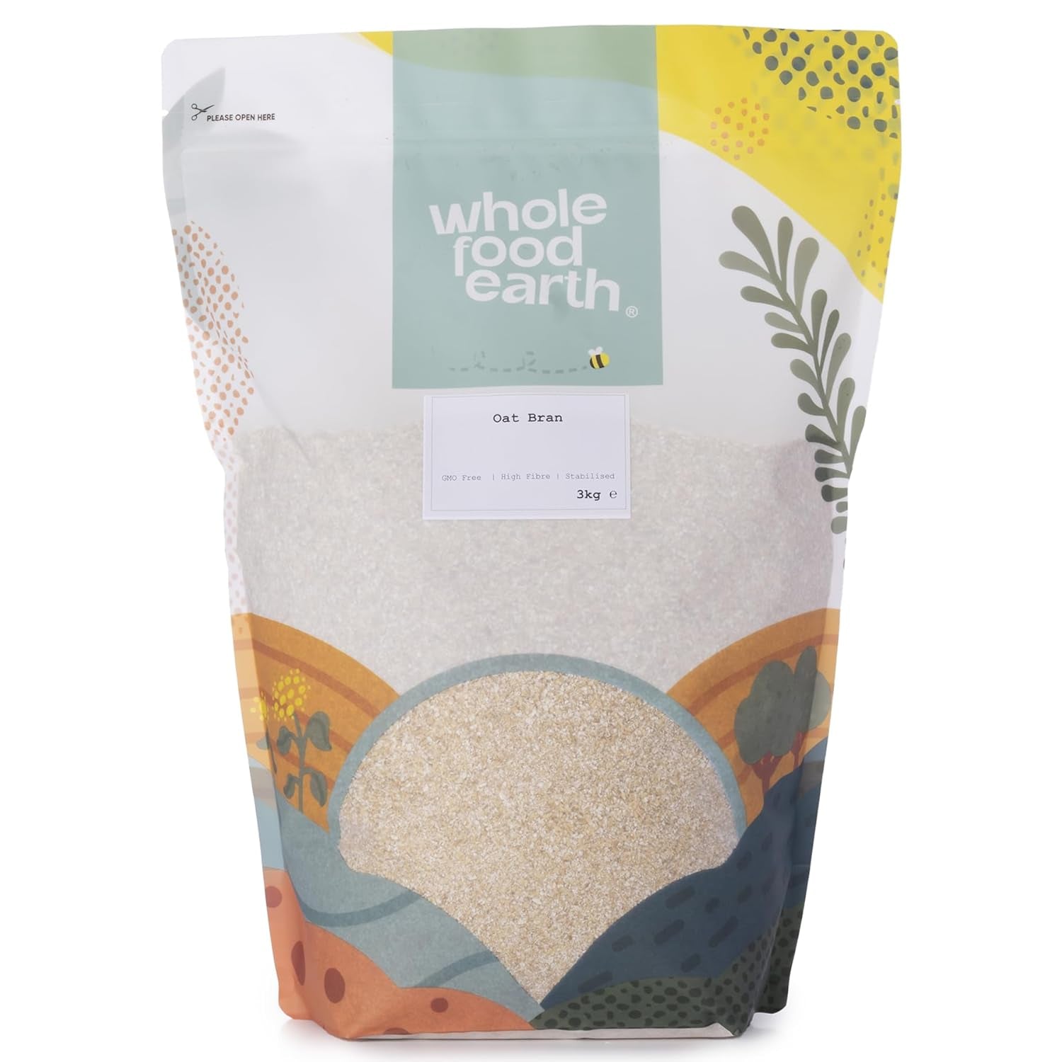 Crusca d'Avena Integrale Terra stabilizzata 2 kg | Non OGM | Ricco di fibre
