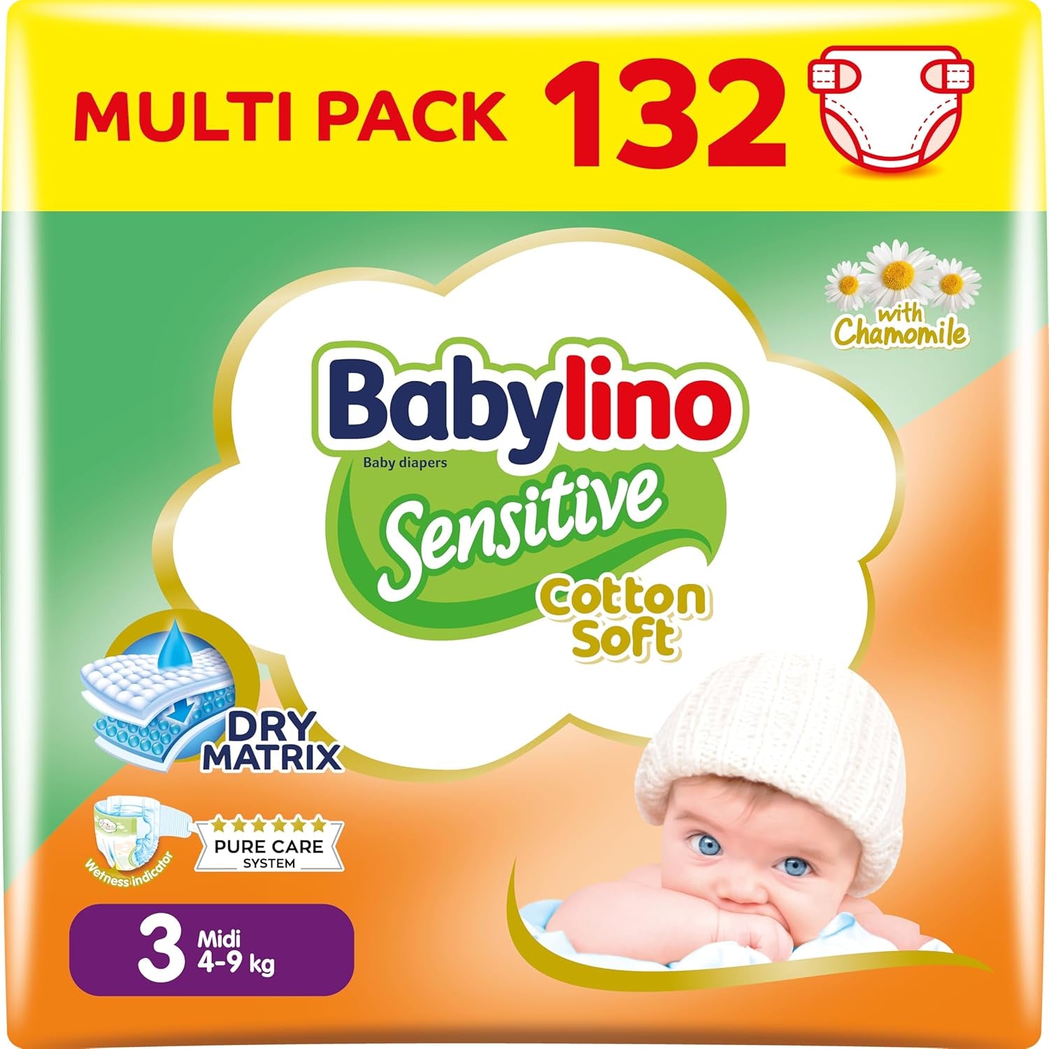 Pannolini per bambini sensibili, taglia 1, neonato (2-5 kg), 26 pezzi