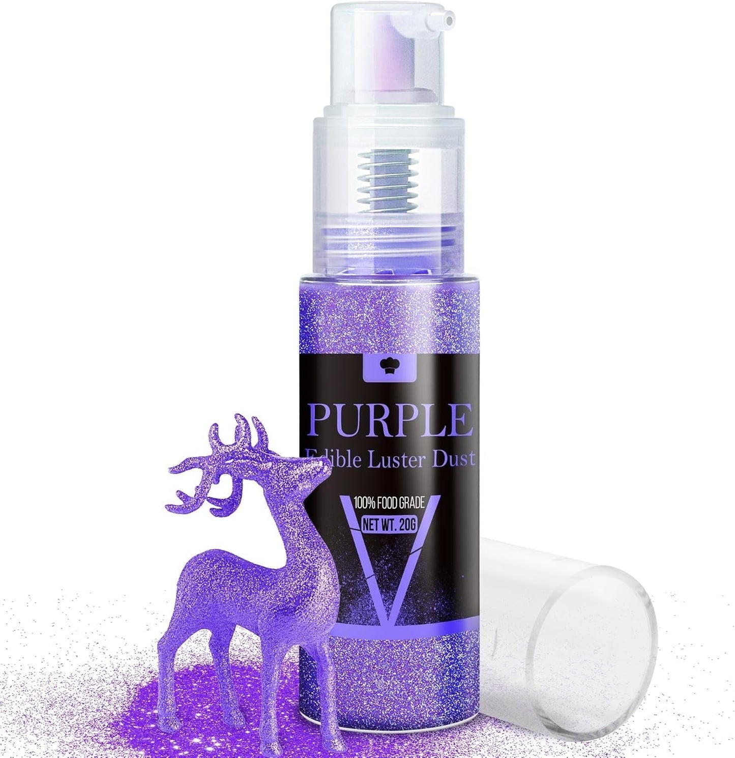 Set spray commestibile con glitter - Polvere glitter iridescente da 20 g per bevande, champagne, torte - Colorante alimentare metallico commestibile per cocktail, vino, liquori, dolci, torte