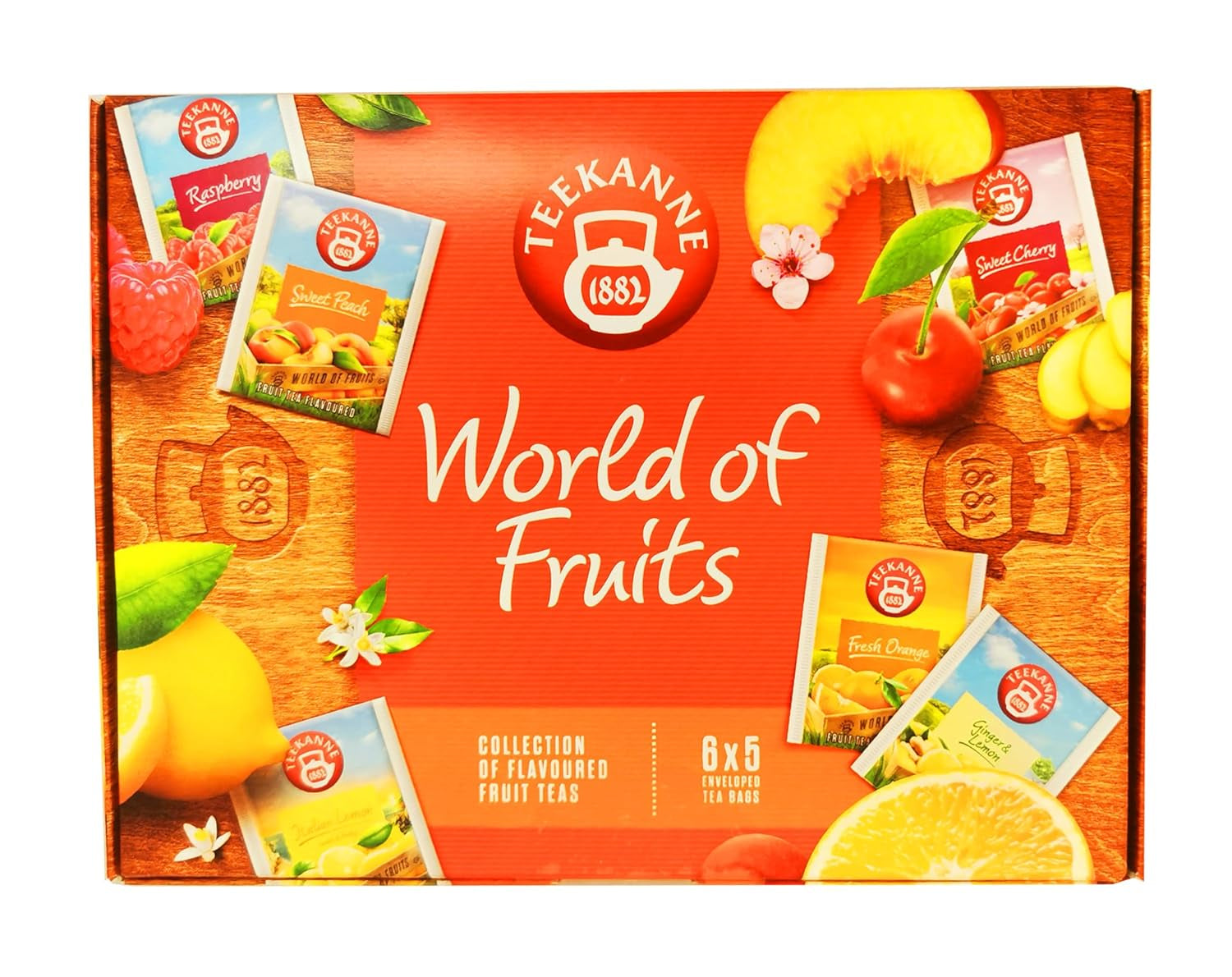 Teekanne World of Fruits (NUOVA EDIZIONE) - Scatola con selezione di tè alla frutta - 6 gusti * 5 bustine di tè