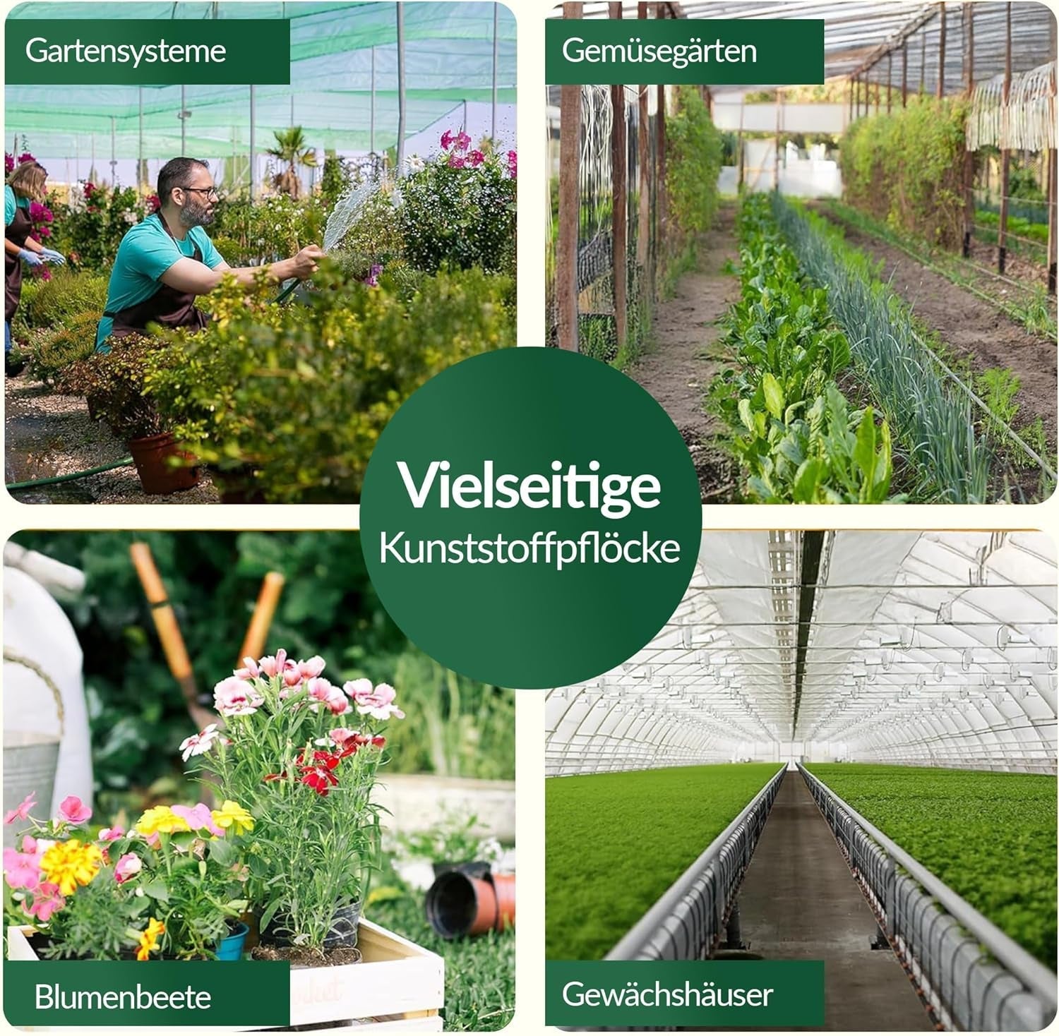 GARDENIX AquaPIN Ancoraggio per Tubo da Giardino, 50 Pezzi, Picchetto da Terra, Ancoraggio di Fissaggio per Tubo Gocciolante, Tubo di Irrigazione, Forcella di Collegamento