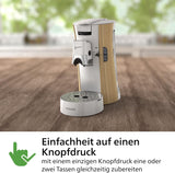 Macchina per caffè espresso con capsule PHILIPS Senseo Select - Intensity Plus, con funzione Memo per 3 specialità di caffè, Crema Plus, prodotto ecologico, alta qualità, bianco seta (CSA240/05)
