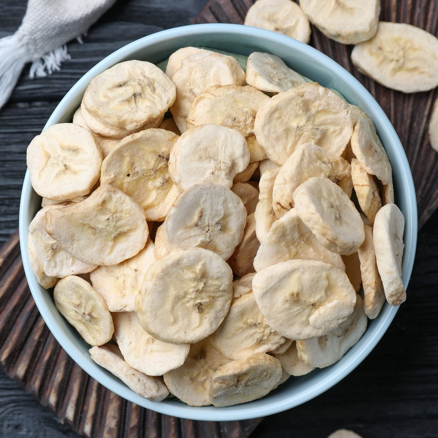 Banana a fette liofilizzate 100g - chips di banana liofilizzata - frutta secca liofilizzata - fette di banana essiccata per decorazioni, snack, frullati e dessert Prodotti disidratati Naty Shop