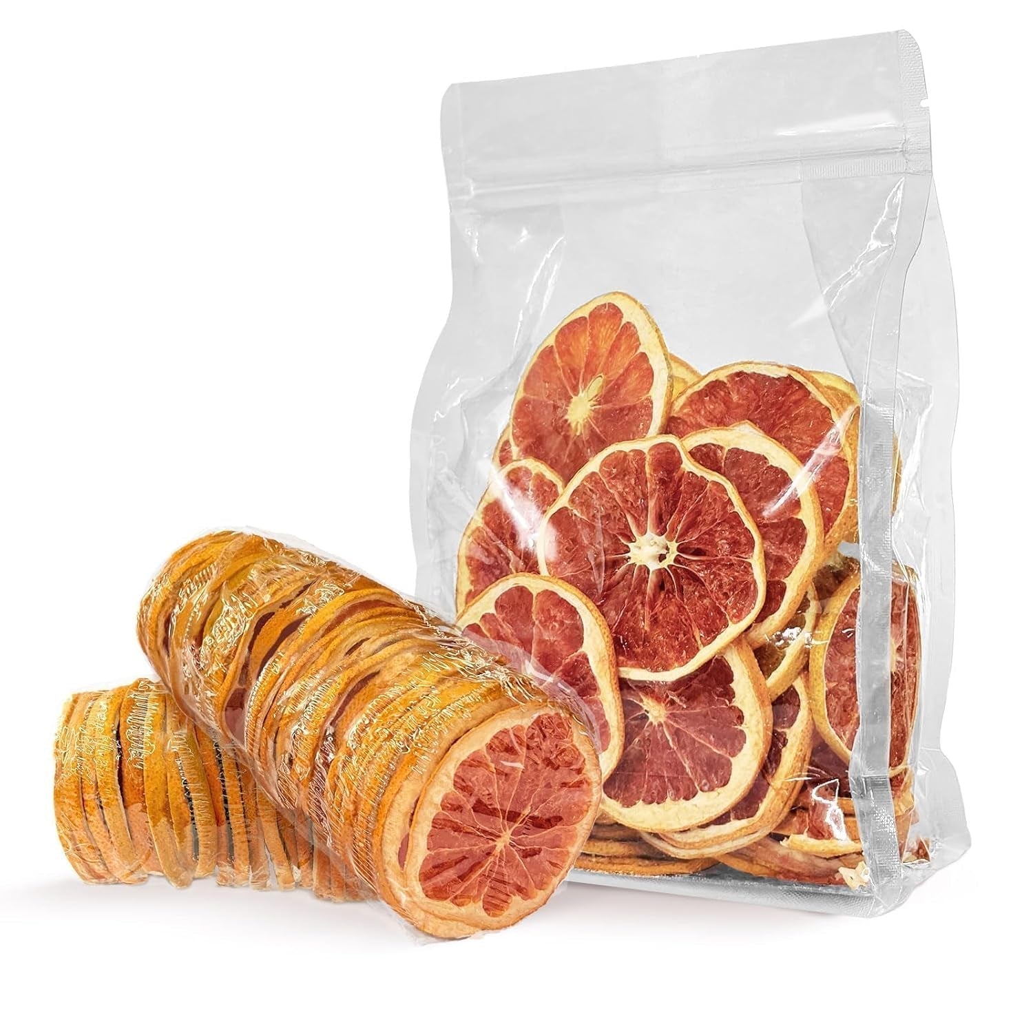 Fette di pompelmo secco, pompelmo disidratato, riempitivo per vasi, decorazioni natalizie, fette di pompelmo rosso, fette di frutta secca per tè, senza zuccheri aggiunti (100 g (1 confezione)) Naty Shop Prodotti disidratati 100 g (1 confezione)