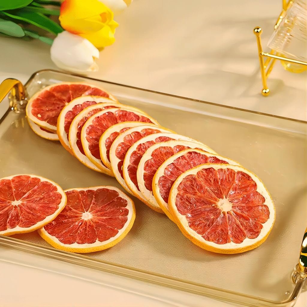Fette Di Pompelmo Secco, Pompelmo Disidratato, Riempitivo Vaso, Decorazioni Natalizie, Fette Di Pompelmo Rosso, Fette Di Frutta Secca Per Tè, Senza Zuccheri Aggiunti (100g (1 Confezione)) Naty Shop Prodotti Disidratati