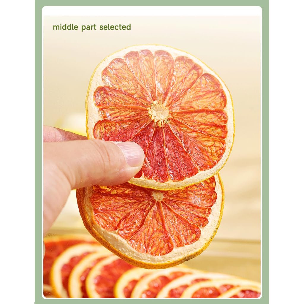 Fette Di Pompelmo Secco, Pompelmo Disidratato, Riempitivo Vaso, Decorazioni Natalizie, Fette Di Pompelmo Rosso, Fette Di Frutta Secca Per Tè, Senza Zuccheri Aggiunti (100g (1 Confezione)) Naty Shop Prodotti Disidratati