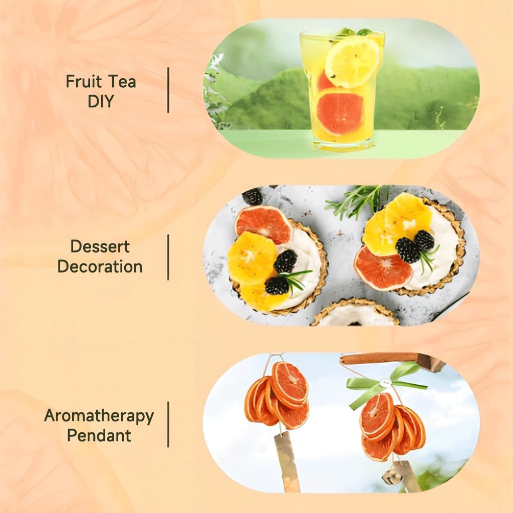Fette Di Pompelmo Secco, Pompelmo Disidratato, Riempitivo Vaso, Decorazioni Natalizie, Fette Di Pompelmo Rosso, Fette Di Frutta Secca Per Tè, Senza Zuccheri Aggiunti (100g (1 Confezione)) Naty Shop Prodotti Disidratati