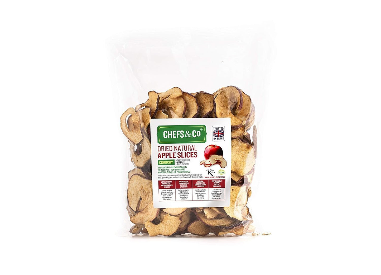 Fette di mela secca 250g | Frutta intera naturale al 100% | senza guscio | senza semi | senza additivi | non solforato | senza zuccheri aggiunti Prodotti disidratati Naty Shop Titolo predefinito