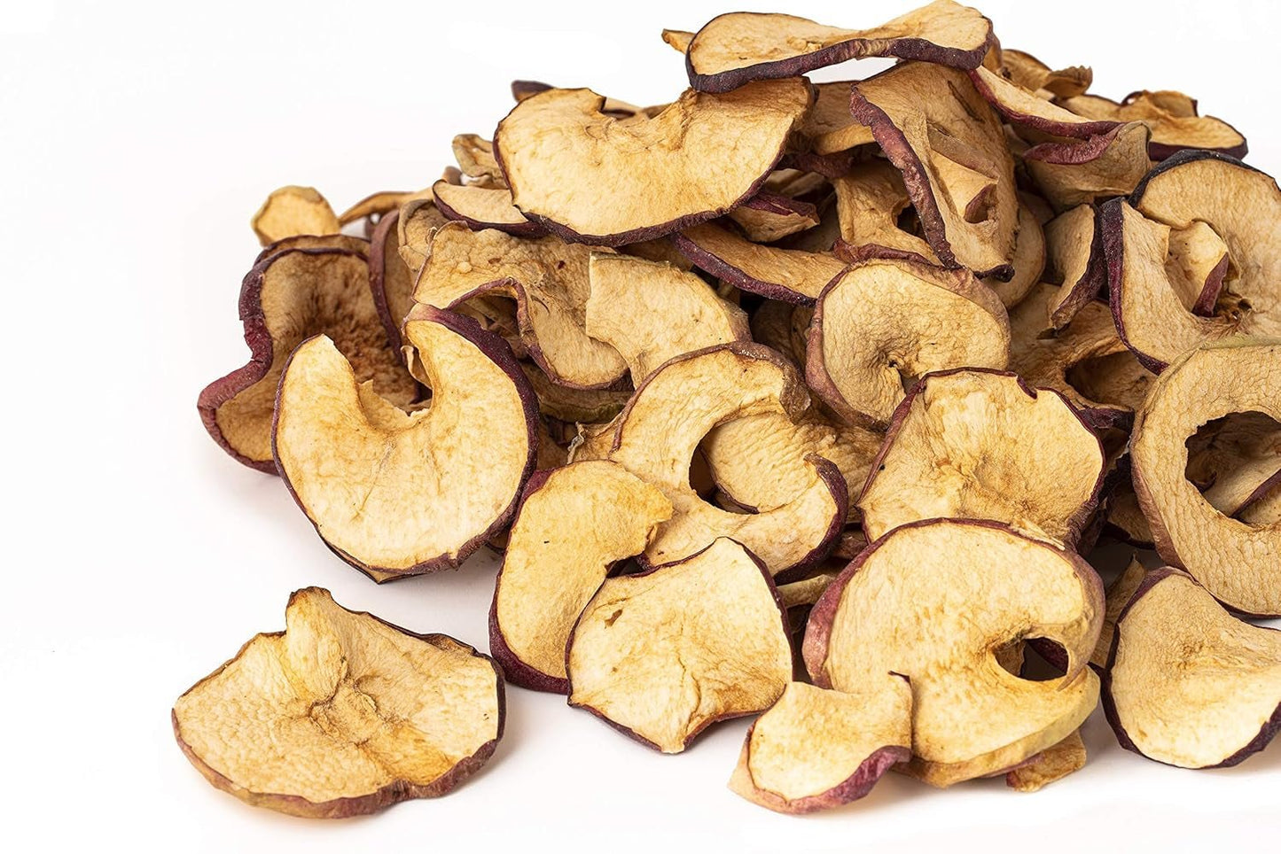 Fette di mela secca 250g | Frutta intera naturale al 100% | senza guscio | senza semi | senza additivi | non solforato | prodotti disidratati Naty Shop senza zuccheri aggiunti