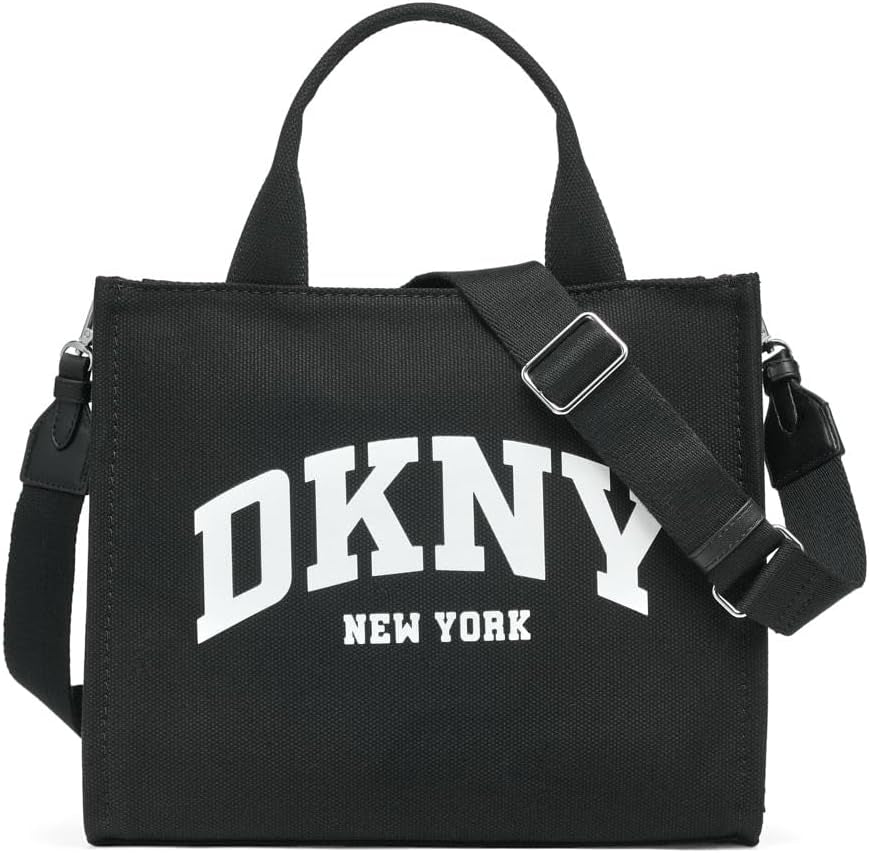 Borse tote DKNY Hadlee Md da donna Naty Shop Nero/Argento