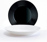 Harena N&b Glasgeschirr, 18-teilig, per 6 persone, bianco e nero