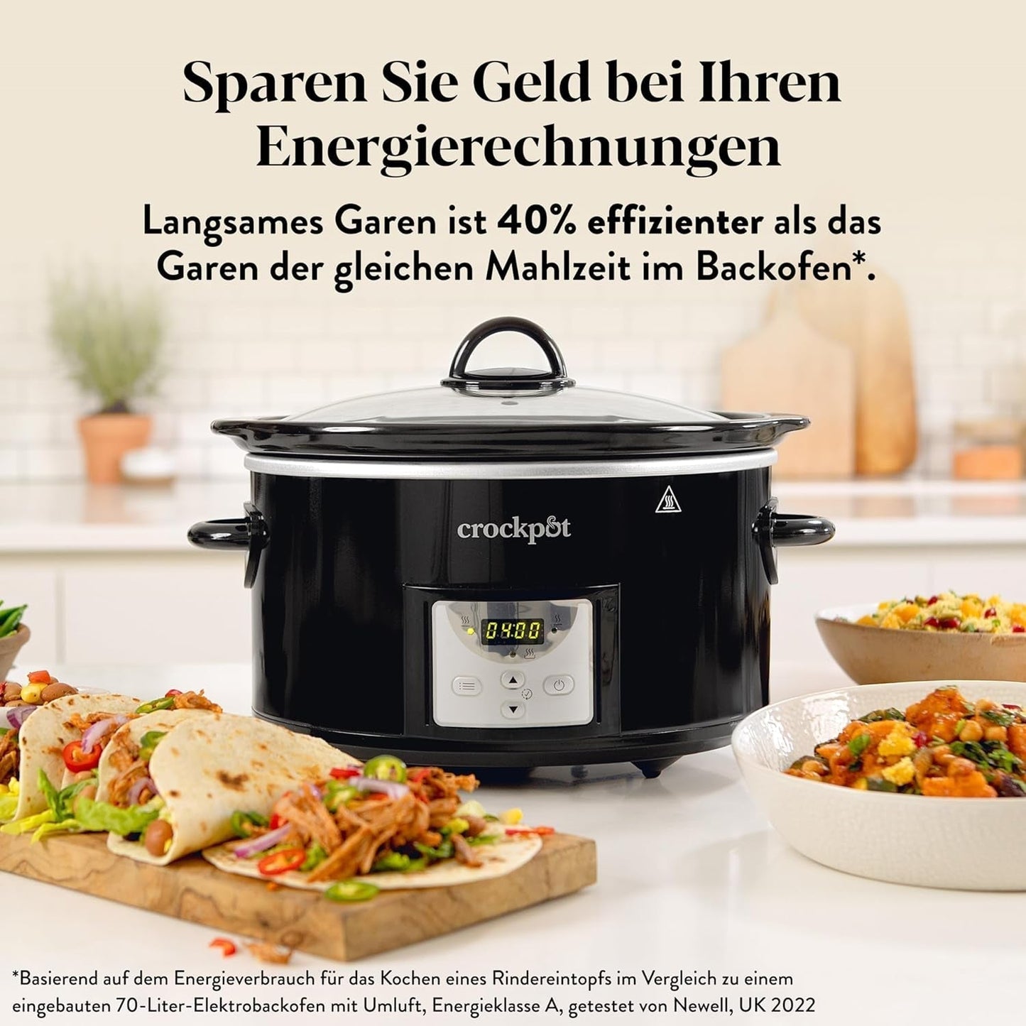 Pentola a cottura lenta digitale Crockpot, 3,5 L (da 3 a 4 persone), CSC113X Pentola a cottura lenta Naty Shop