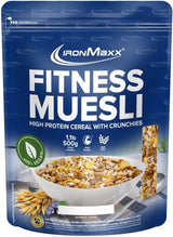IronMaxx Fitness Muesli - Biscotti e panna, sacchetto da 2 kg | Muesli vegano ricco di proteine ​​con contenuto croccante | A basso contenuto di zuccheri e ricco di fibre