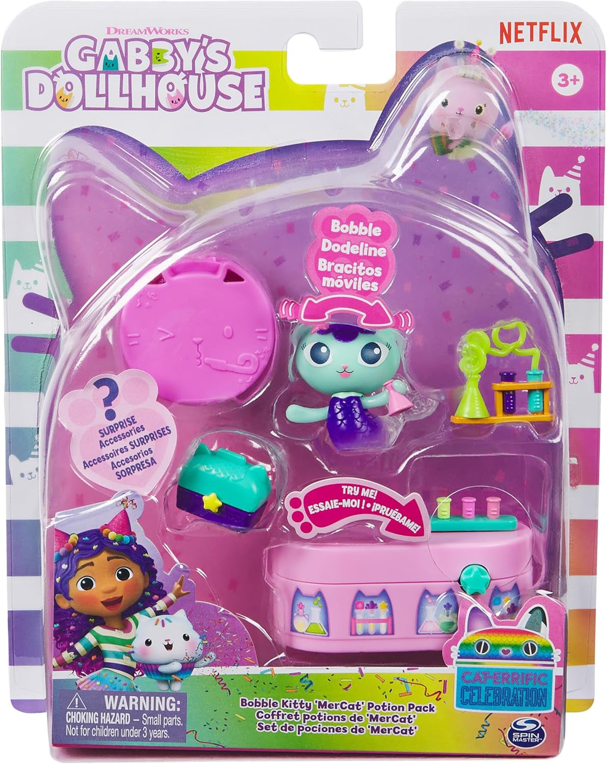 Gabby™S Casa delle bambole, set di mobili Bobble Kitty con figura di gatto suricati con mobili e accessori per casa delle bambole, dai 3 anni in su Case delle bambole Naty Shop