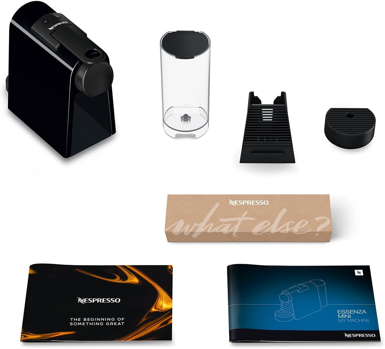 Macchina per caffè espresso con capsule Nespresso De'Longhi Essenza Mini, nera | Pressione della pompa 19 bar | Serbatoio dell'acqua 0,6 l | Per espresso e lungo | Piccola macchina per caffè espresso – Grandi momenti di caffè | EN85.B